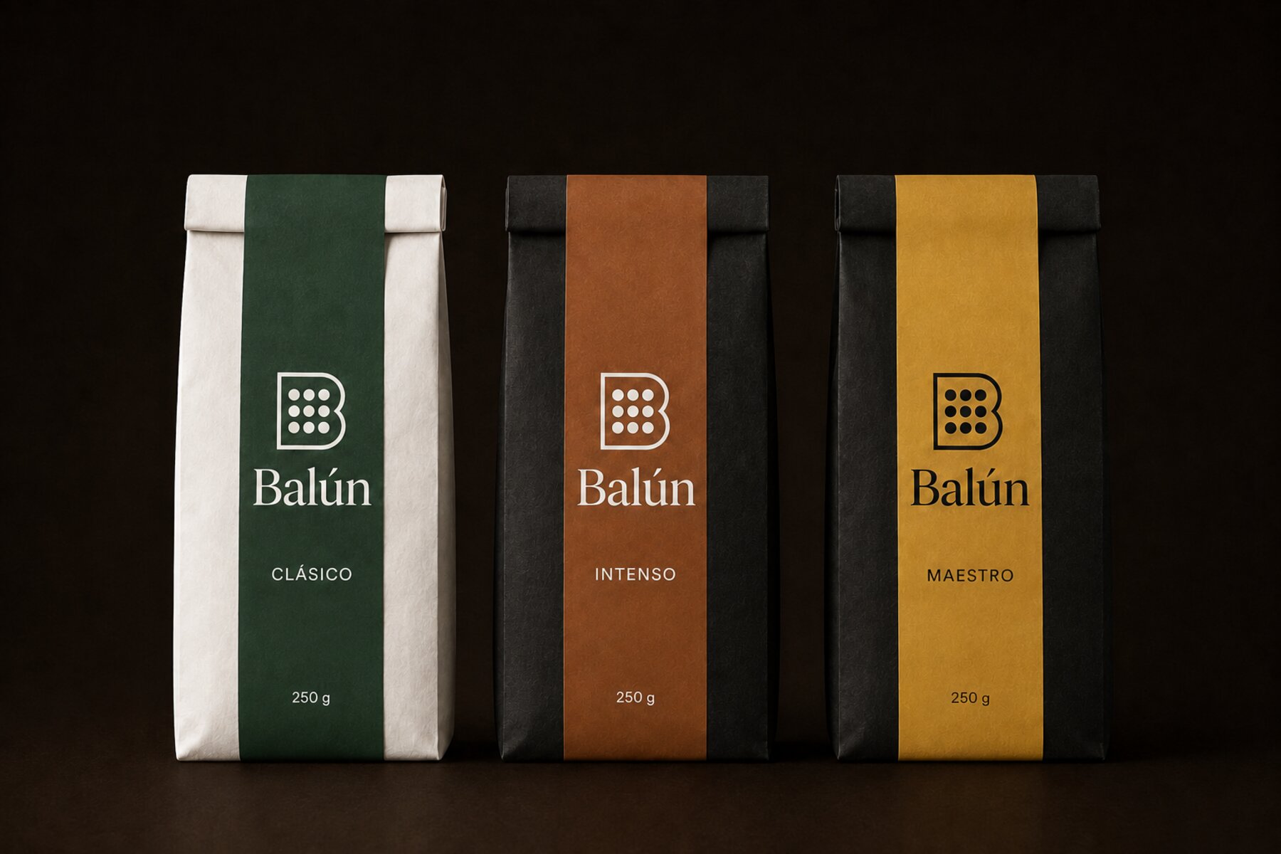 Tres perfiles de café Balún en estudio